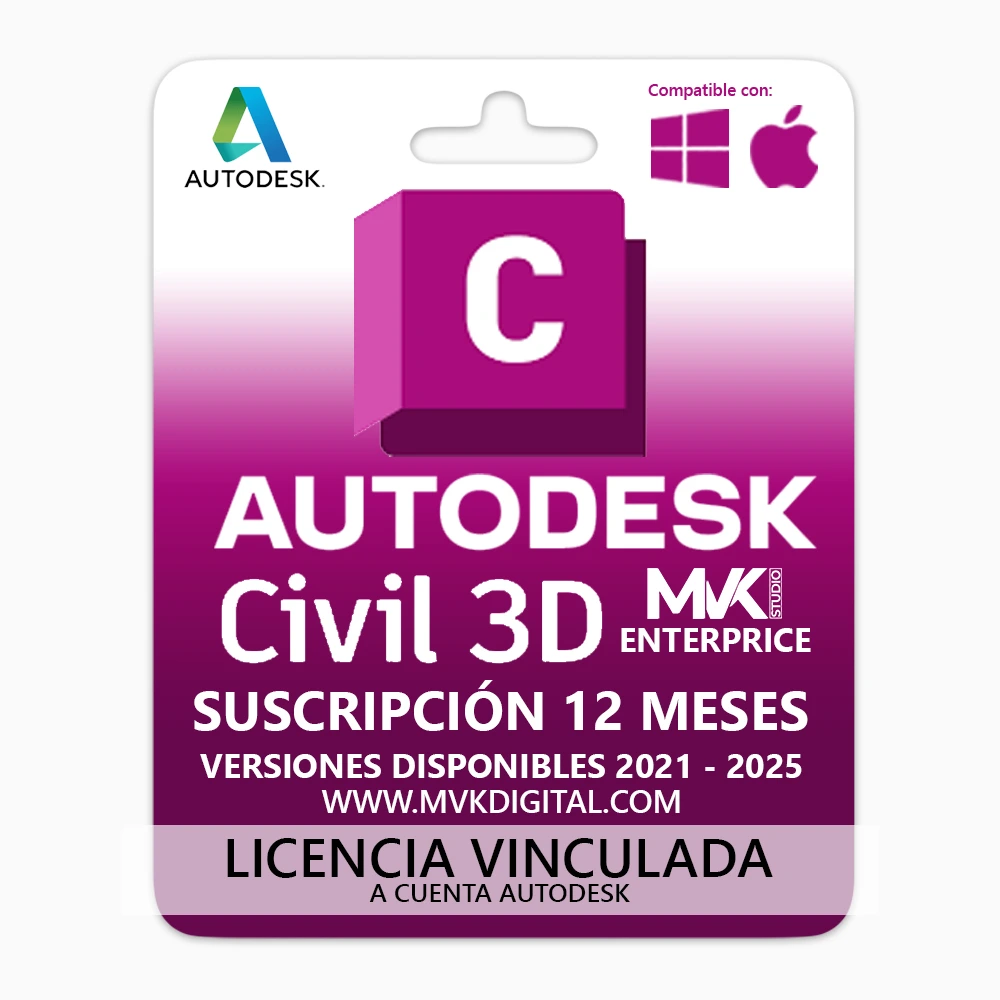 Licencia de Civil 3D Enterprice Suscripción 1 Año
