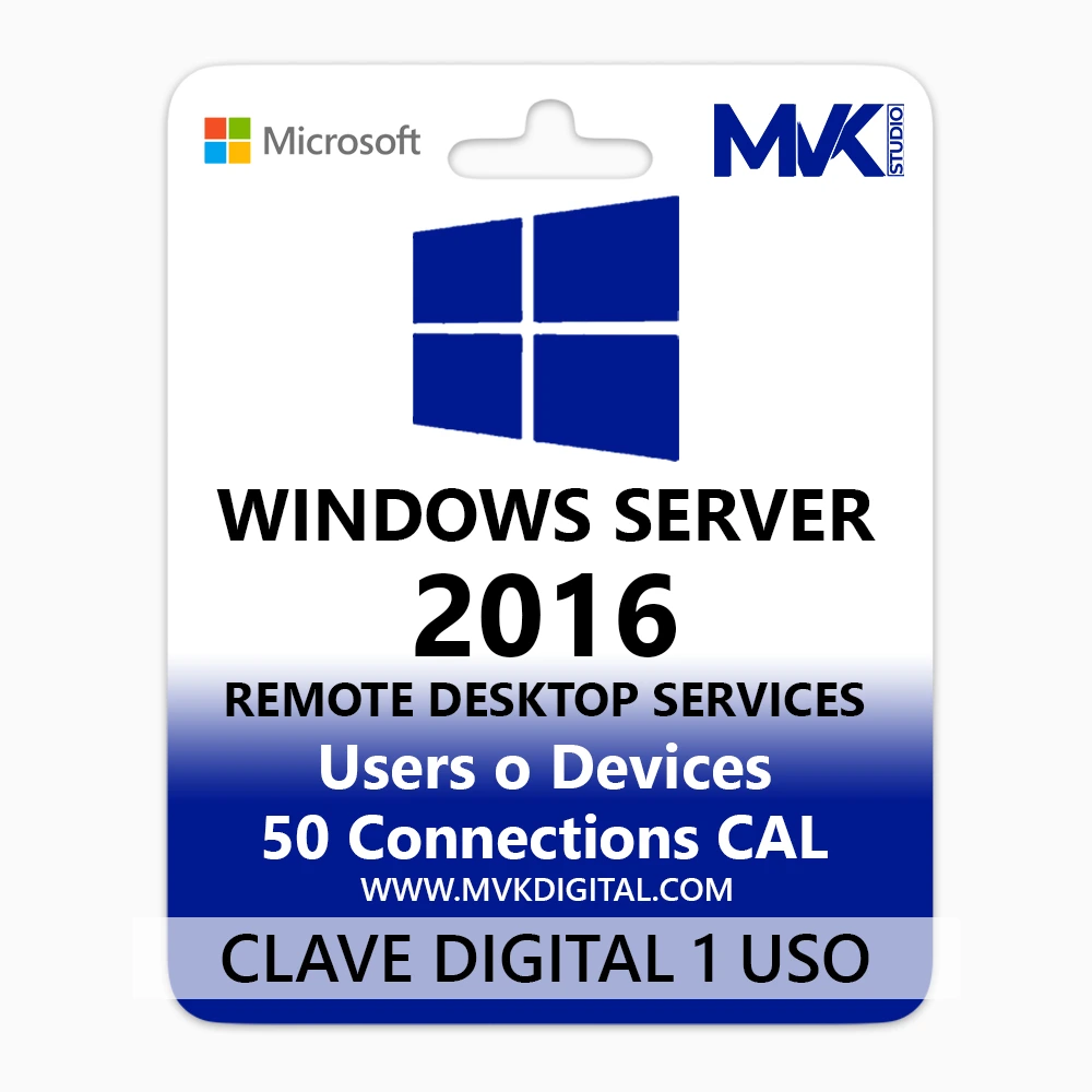 Windows Server 2016 – 50 RDS Users/Devices CAL